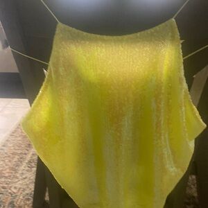 Zara bright yellow halter top